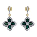 Emerald Clover Earrings