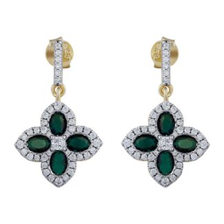Emerald Clover Earrings