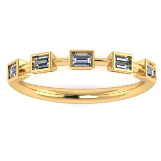 Gold Baguette Diamond Ring