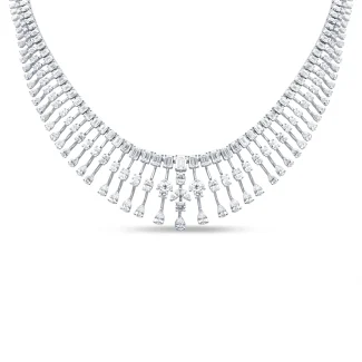 Emerald Cut Diamond Necklace