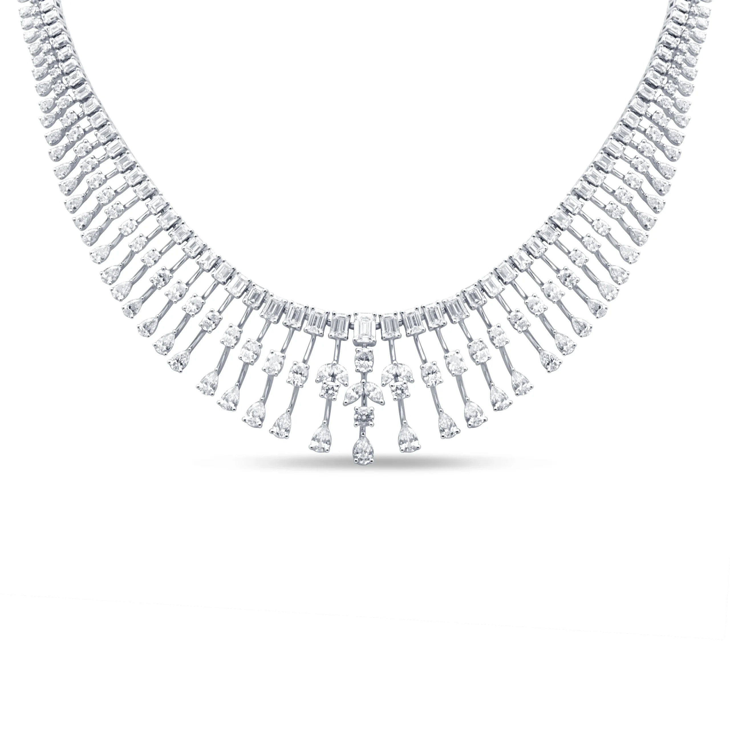 Emerald Cut Diamond Necklace