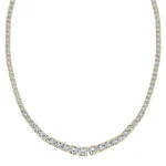 Gold Lab Grown Diamond Tennis Necklace