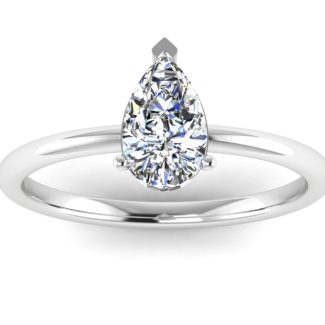 Pear Shaped Lab Grown Diamond Ring