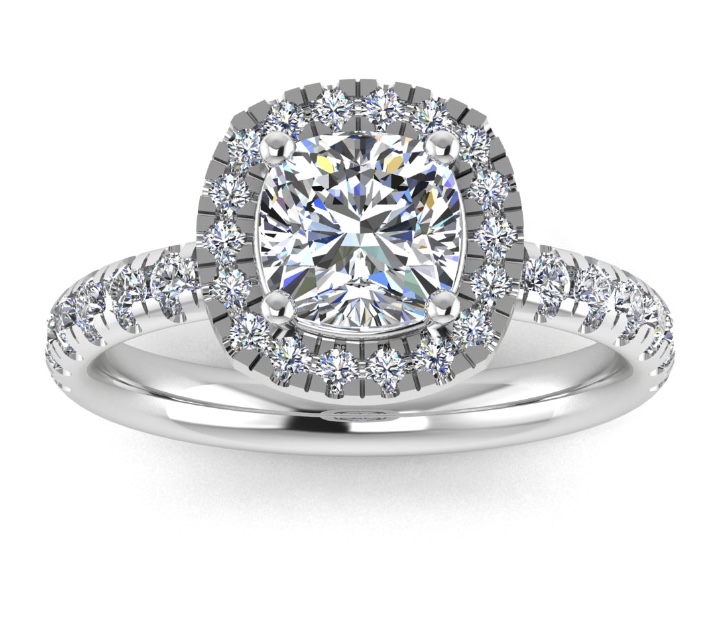 3 Carat Cushion Cut Diamond Ring