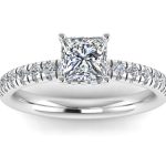 Square Diamond Engagement Ring