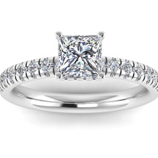 Square Diamond Engagement Ring