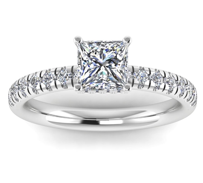 square-diamond-engagement-ring Square Diamond Engagement Ring