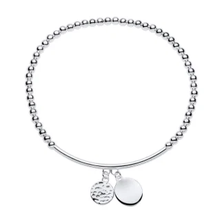 Beaded Silver Bracelet