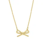 Gold Bow Necklace