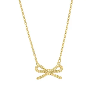 Gold Bow Necklace