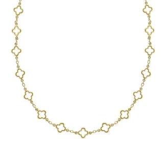 Gold Necklace Clover