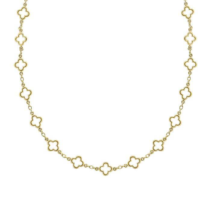 Gold Necklace Clover