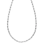 Mens Silver Bamboo Necklace