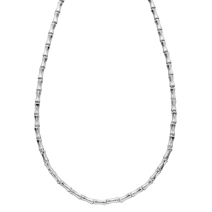 Mens Silver Bamboo Necklace