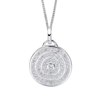 Silver Circle Pendant Necklace