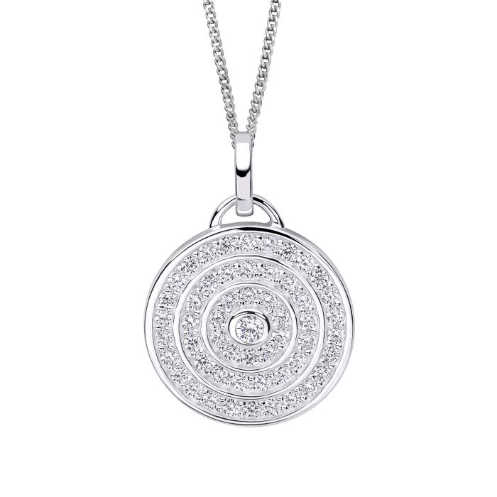 Silver Circle Pendant Necklace