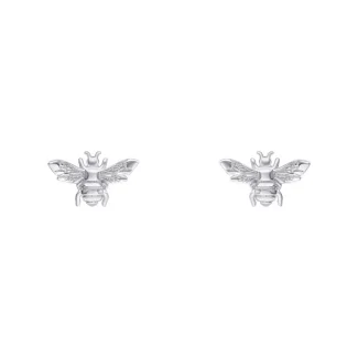 Silver Bee Earrings