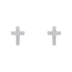 Small Cross Stud Earrings