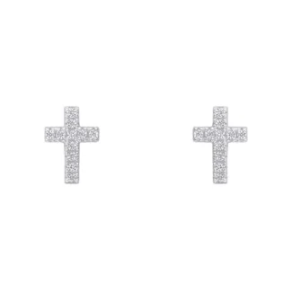 Small Cross Stud Earrings