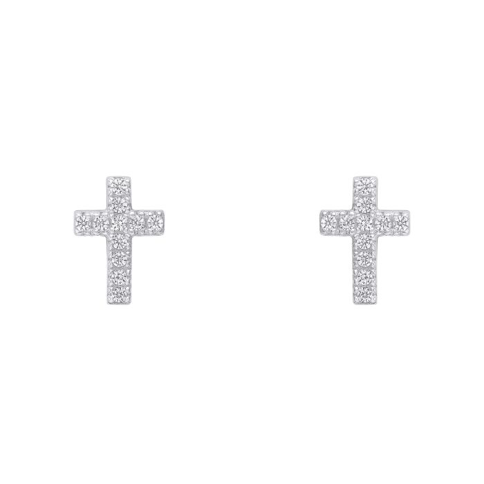 Small Cross Stud Earrings