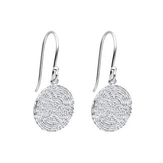 Silver Disc Earrings