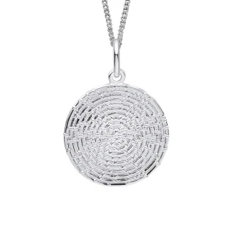 Silver Disc Necklace