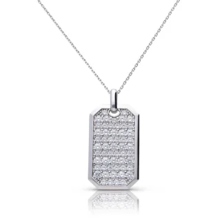 Silver Dog Tags Necklace