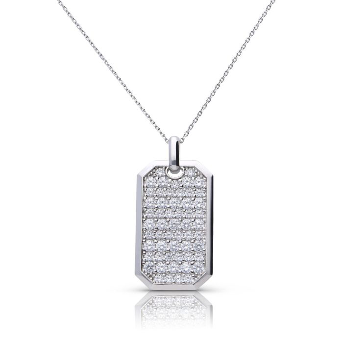 Silver Dog Tags Necklace
