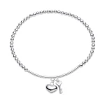 Silver Heart Charm Bracelet