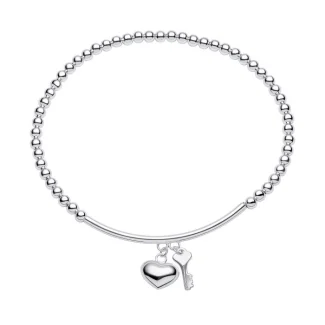 Silver Heart Charm Bracelet