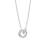 Silver Interlocking Circle Necklace