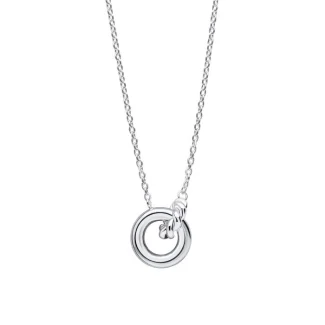 Silver Interlocking Circle Necklace