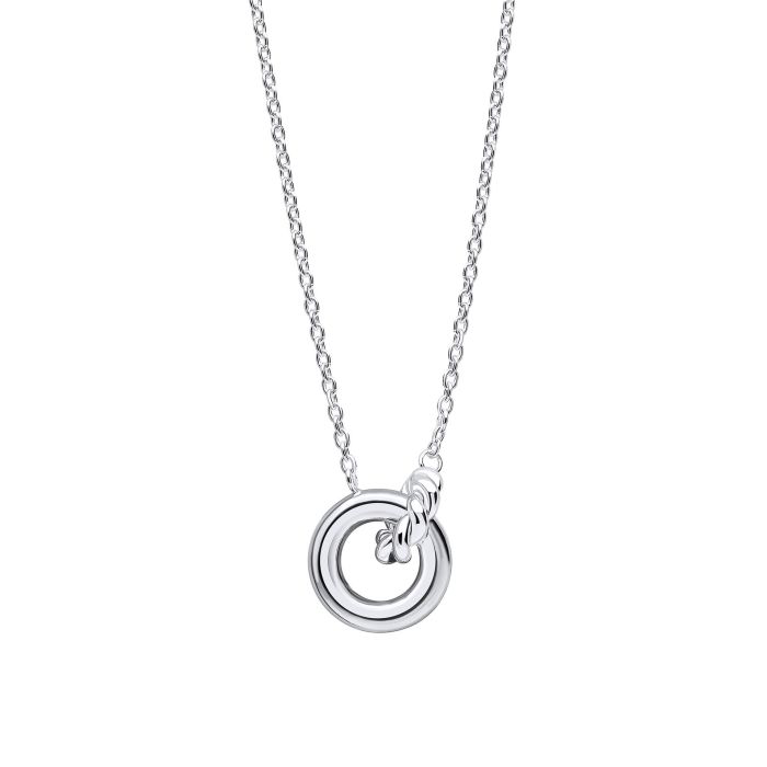 Silver Interlocking Circle Necklace