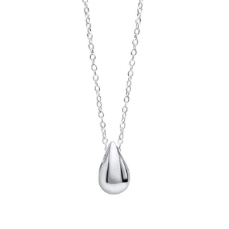 Silver Necklace Teardrop