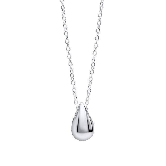 Silver Necklace Teardrop
