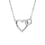 Womens Silver Heart Necklace