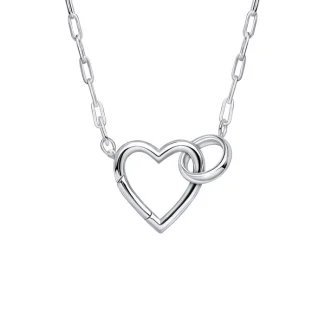 Womens Silver Heart Necklace