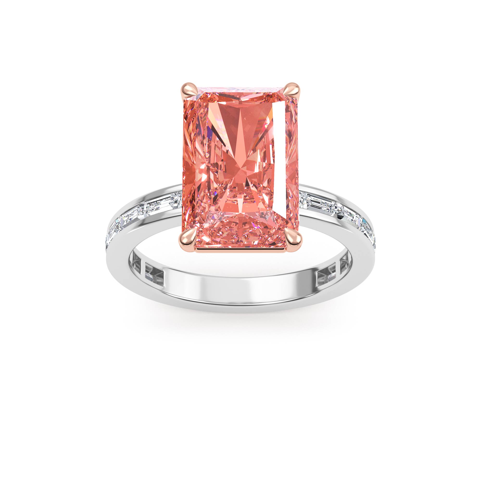 Lab Grown Pink Diamond Engagement Ring