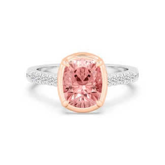 Pink Lab Diamond Engagement Ring