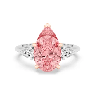Pink Lab Grown Diamond Engagement Ring