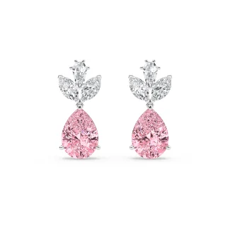 Pink Diamond Drop Earrings